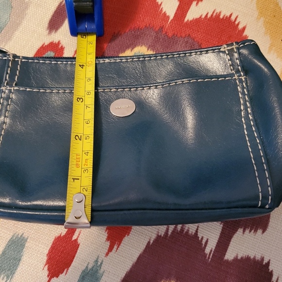 Nine West Teal Zippered Pouch with Mirror - Picture 7 of 7